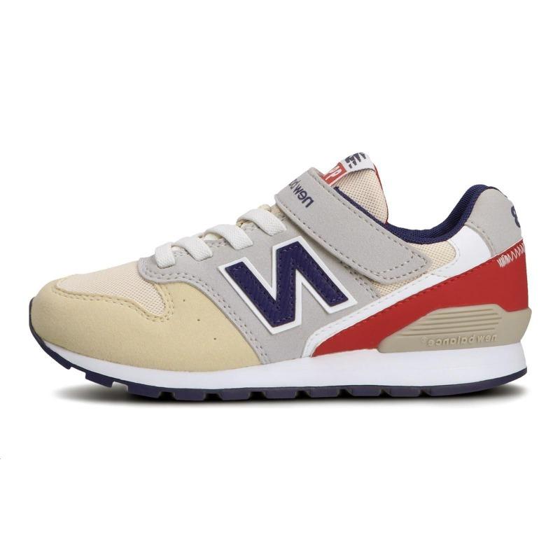 New Balance Детские бежево-серые низкие беговые кроссовки YV996JE3
