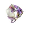 Lightweight Silk Scarf Breathable Printed Neck Scarf Accessory Pearl Buckle Scarf  Female