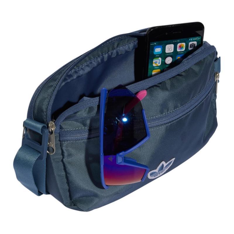 Adidas Оригинальная премиальная полиэстеровая наплечная сумка Originals Premium Essentials, сумка кросс-боди маленькая унисекс чернильно-синяя Adidas IS4600