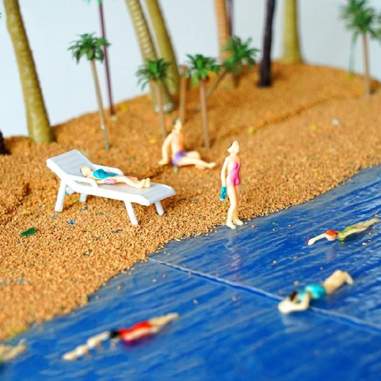 Миниатюрные Люди в Разных Позах Плывущие Фигурки для Миниатюрного Мира и Рукоделия