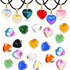5/10/20pcs Glass Material Love Pendant Heart Shaped Jewelry Pendant DIY Bracelet Necklace Jewelry Crafts Festival Newcomer's Day Gift