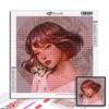Popular 5D Diy Cross Stitch Cartoon Girl Avatar Painting Full Drill Cross-Stitch Crafts Kit Wall Sticker Home Decor