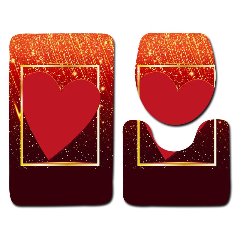 Романтический сон День святого Валентина Коврик для ванной туалета 3 предмета