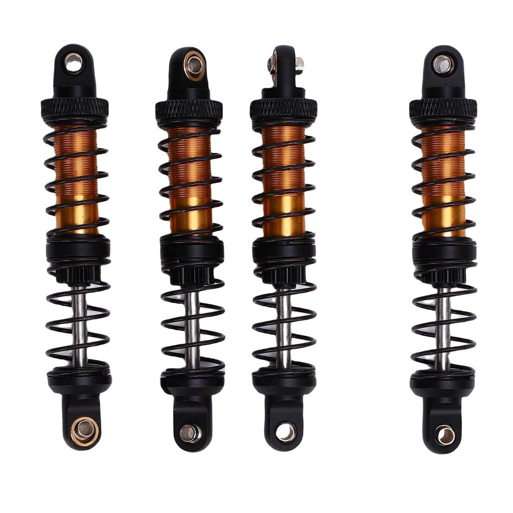 4PCS RC Metal Shock Absorber Dampers Double Section Spring Alloy 1 10 Scale RC Car Shock Absorber Gold