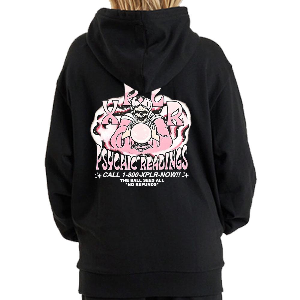 Psychic Readings Xplr-r Толстовки с капюшоном Sam and Colby Розовые толстовки с графическим принтом Унисекс Уличная одежда в стиле хип-хоп