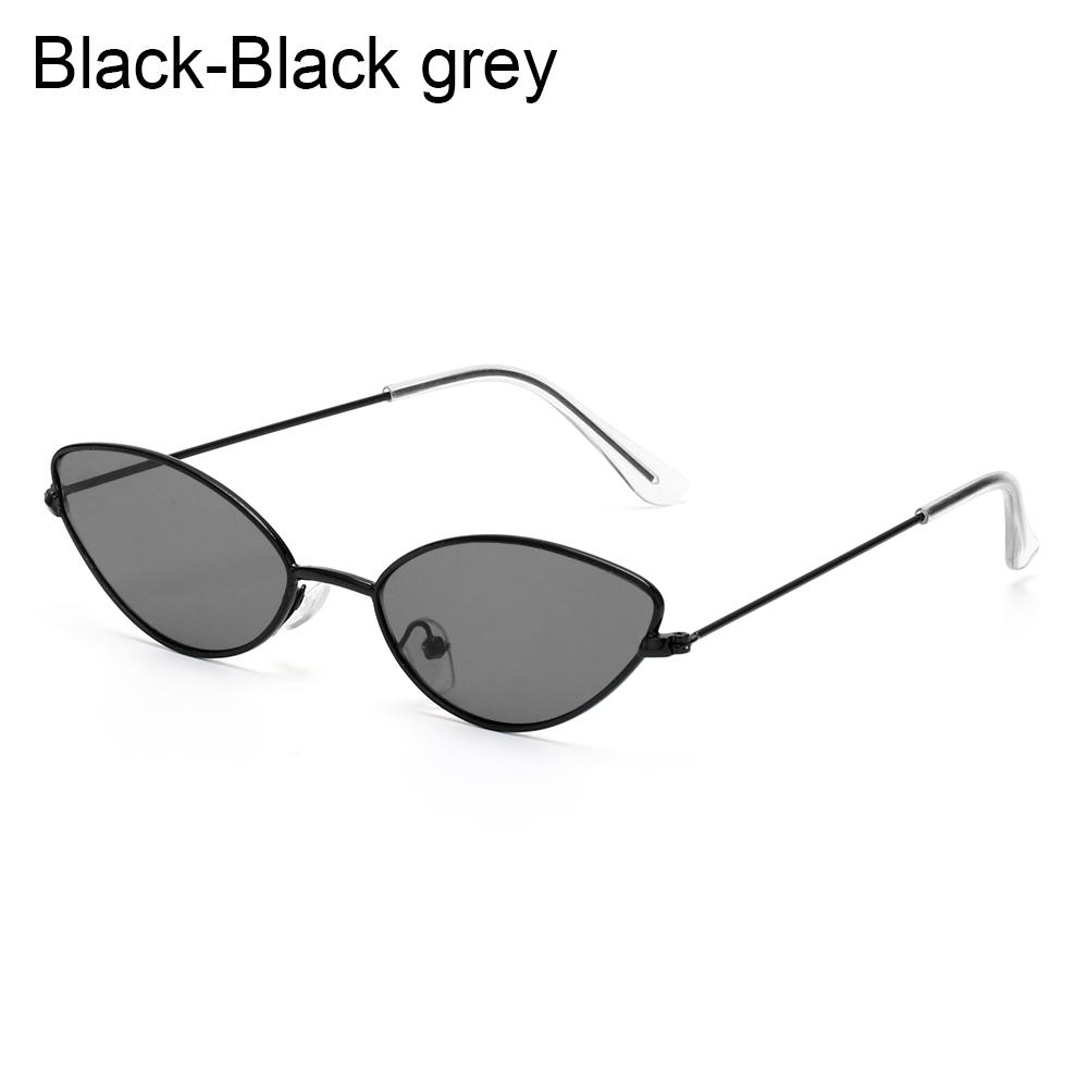 Classic Cat Eye Alloy Sunglasses Woman Brand Designer Small Frame Sun Glasses Female Vintage Metal Triangle Oculos Feminino