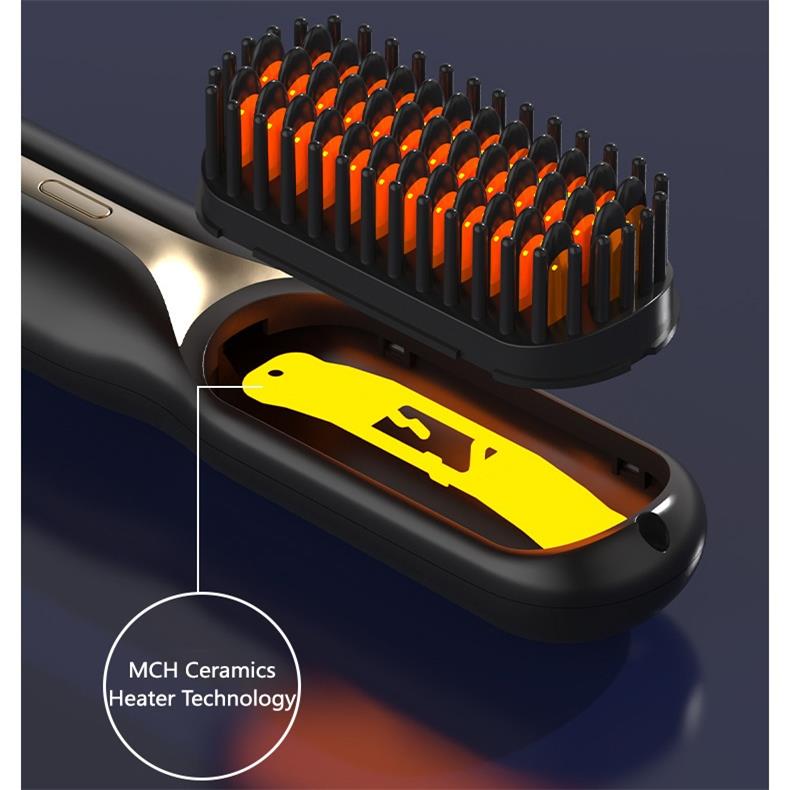 Rechargeable Straight Hair Comb, Negative Ion Hair Care, Smooth Hair Care, Portable Wireless Straight Hair Comb