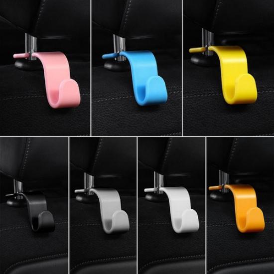2pcs Car Seat Hook Rear Hanging Bag Holder Storage Bag Wallet Storage Hooks