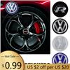 Для VOLKSWAGEN VW 4 шт./комплект Автостайлинг Алюминиевый Металлический Колпачки Центральных Колпачков Колес Значок Наклейка Для Volkswagen VW Golf Polo Passat Tou
