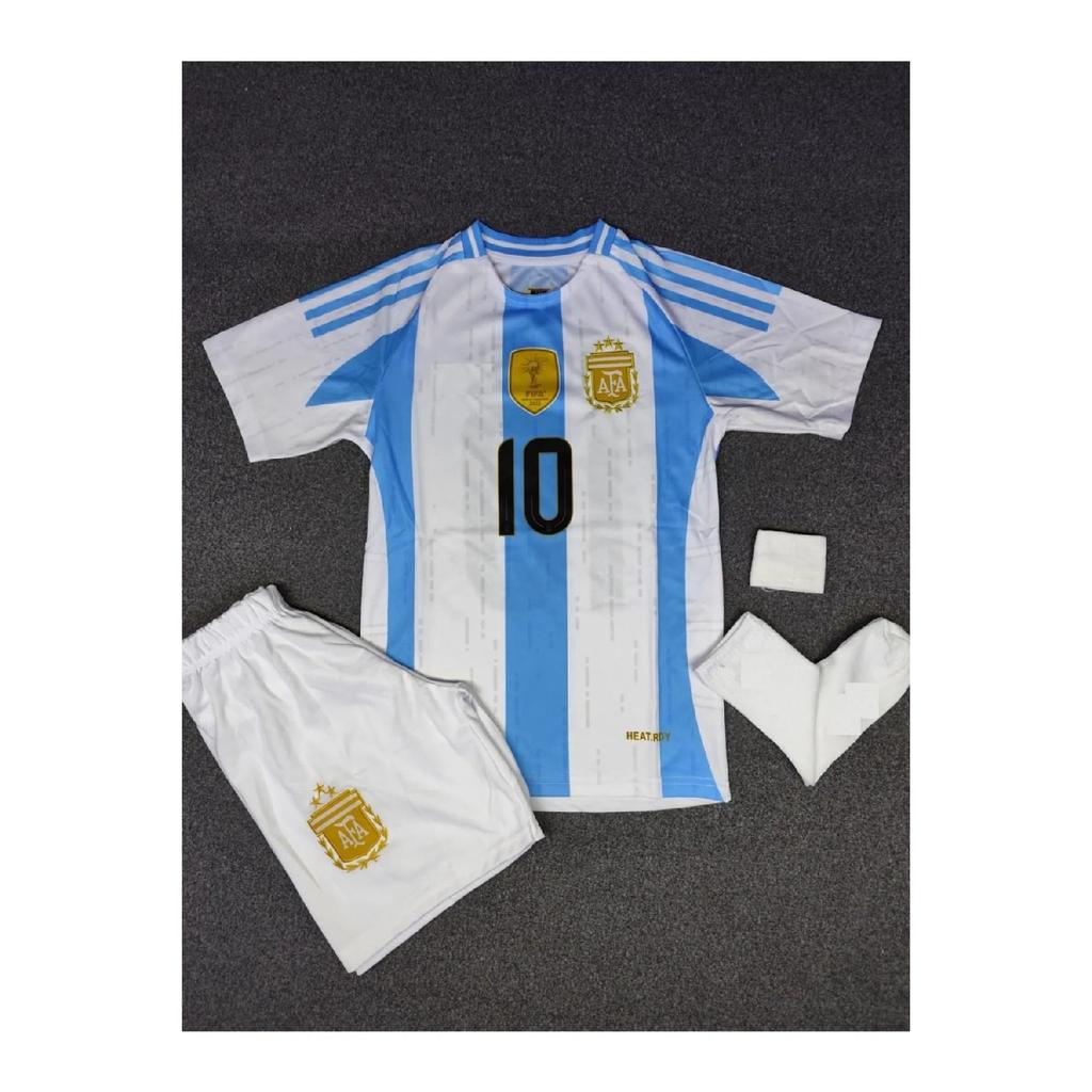 Комплект из 4 детских футболок с финалом чемпионата мира по футболу 2022 года Аргентины О Месси (носки Браслет с подарком)