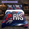 France Football Pattern 3 Pieces Bedding Set Soft Microfiber Duvet Cover with Pillow Cases for Bedroom