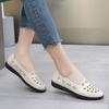 Summer Hollow Breathable Leather Shoes Women's Comfortable Soft-soled Hole Shoes Non-slip Mother To the Age of