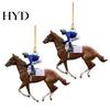 Holiday Ornament Gift 2Pcs Christmas Acrylic Riding Design Tree Durable Decoration Pendant Home Decor Car Interior Energetic