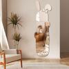 SEKIDAR Wall Hanging Full Body HD Frameless Unbreakable Mirror That Can Be Sticked Rabbit Shape Sticky Wall Hanging Wall No Drilling Home Room