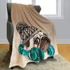 Pug flannel blanket super soft blanket suitable for sofa sheets bedspreads direct supply