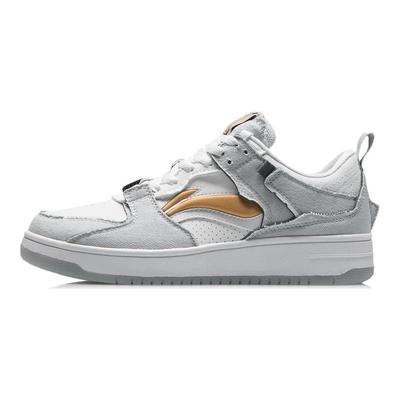 Li Ning Mystic Layer Pro Покрытие Термостойкие Скользкие Низкие Кеды для Скейтборда Мужские Бело-Серые AGCR313-5
