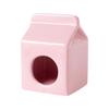 Summer Ceramic Hamster Hideout, Milk Carton Shaped Small Animals House, Gerbil Mice Guinea Pig Dwarf Hamster Habitat Cave Bed
