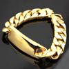 Birthday Gift  Stainless Steel Gold Color Smooth  Cuban Curb Miami Link Chain Mens Male Bracelet Wristband