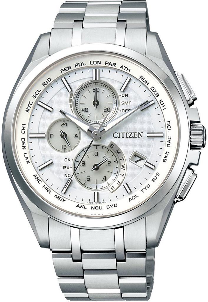 Часы CITIZEN ATTESA с радиоуправлением, прямой полет, тонкий дисплей [Citizen] Eco-Drive AT8040-57A, мужские
