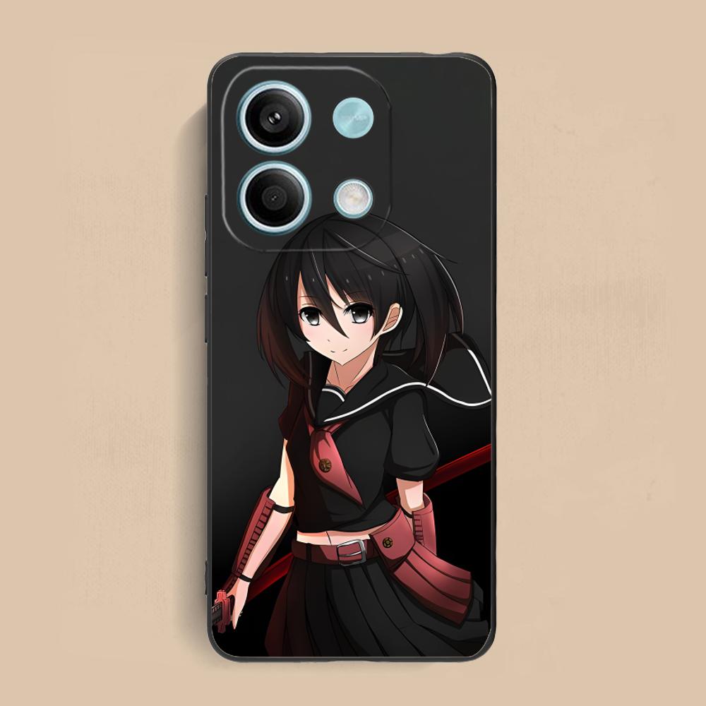Матовый ТПУ чехол для мобильного телефона Akame Kurome для Xiaomi Redmi Note 14 13 12 11 S Pro Plus 4G 5G Цветной печатный чехол