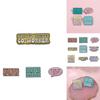 Colorful Creative Inspirational Letter Brooch Geometric Design For Fashion Accessories