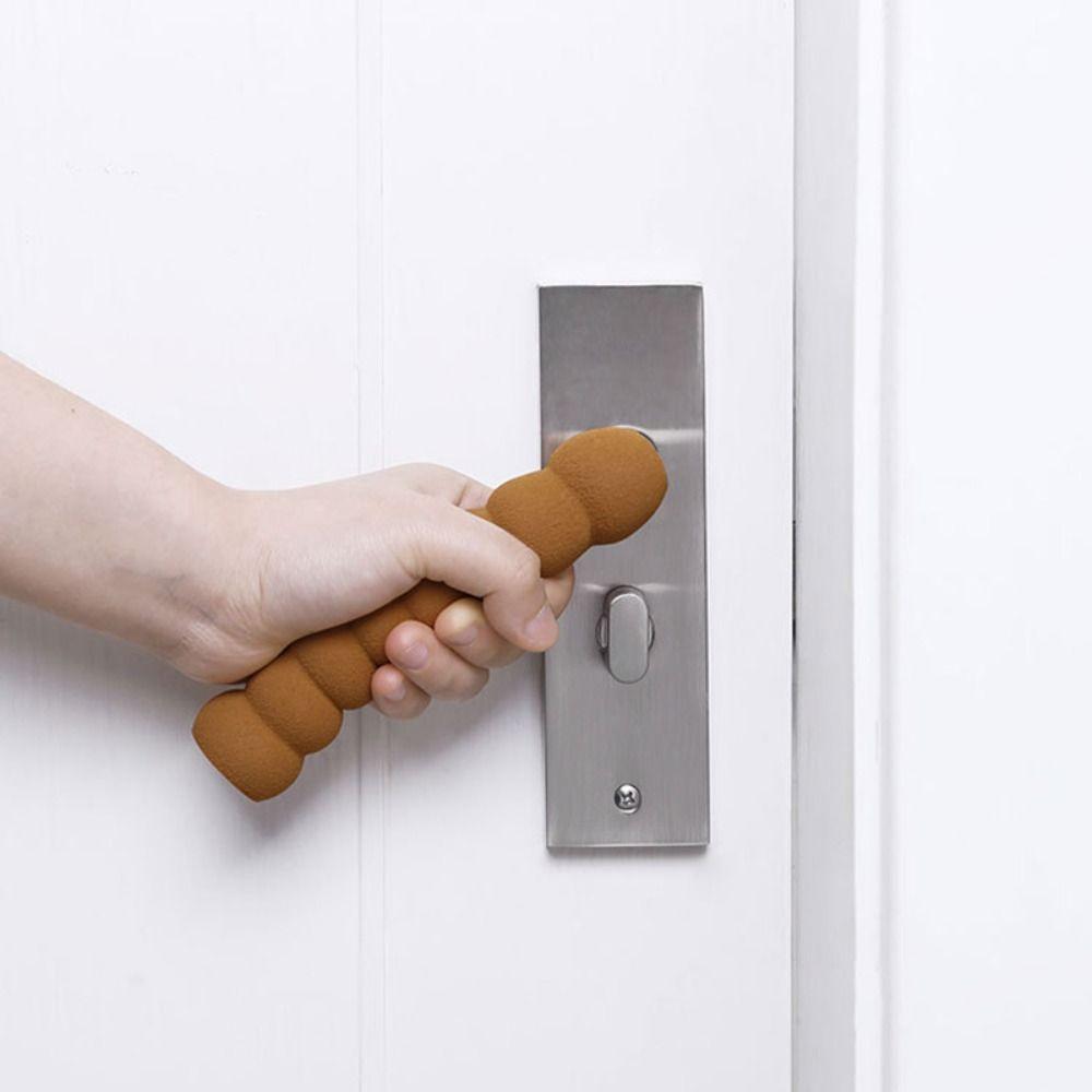 EVA Door Knob Cover Spiral Door Handle Stopper Practical Doorknob Guard Office