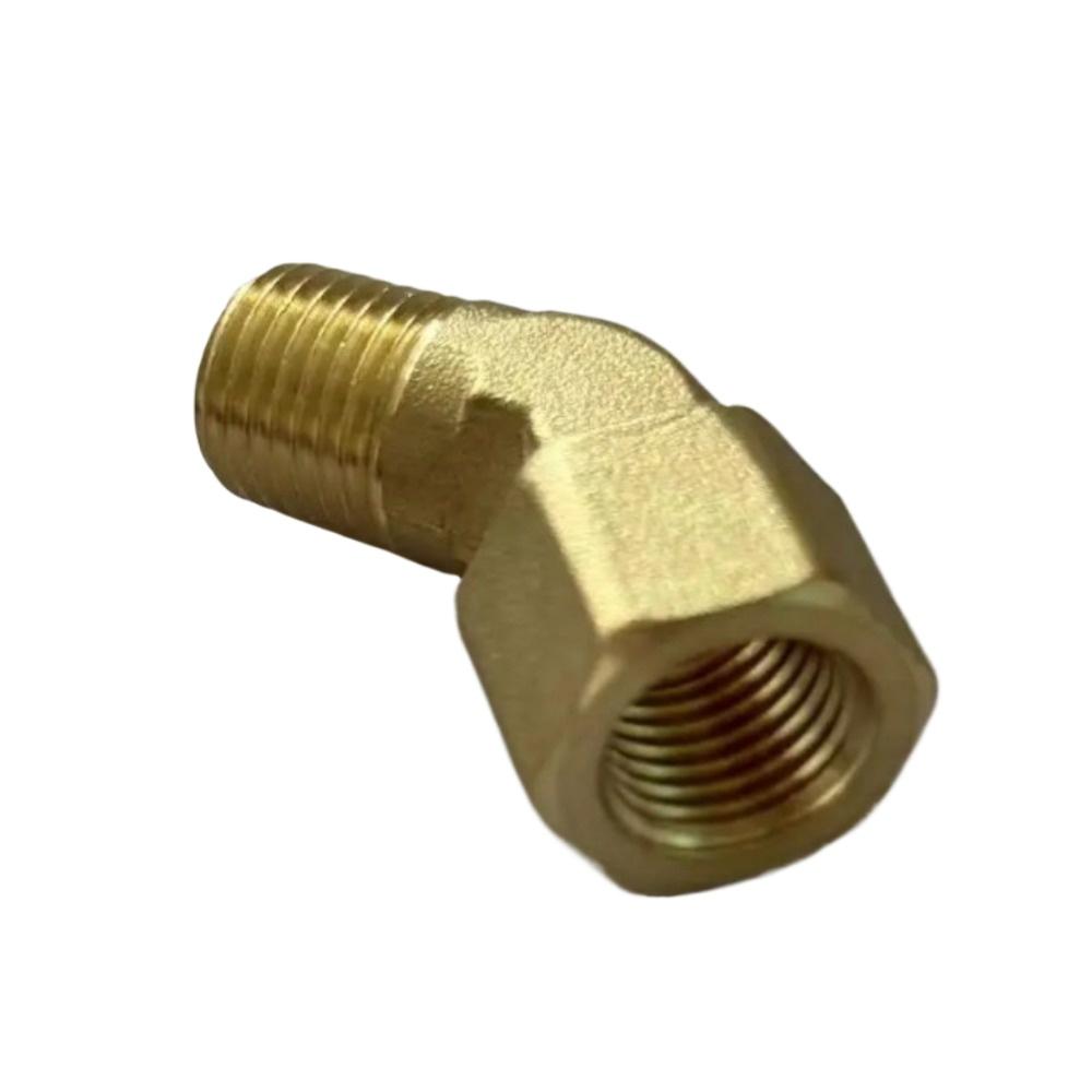 Круглый 1/8" 1/4" 3/8" NPT Внутренняя на Наружную Угольник 45 Градусов Латунный Блок Фитинг Трубный Соединитель Вода Газ Топливо