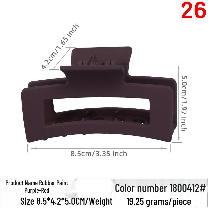 Korean Chic Temperament Hair Claw - Square Clips in Large, Medium, Small for Women, Internet Celebrity Style Hairpin