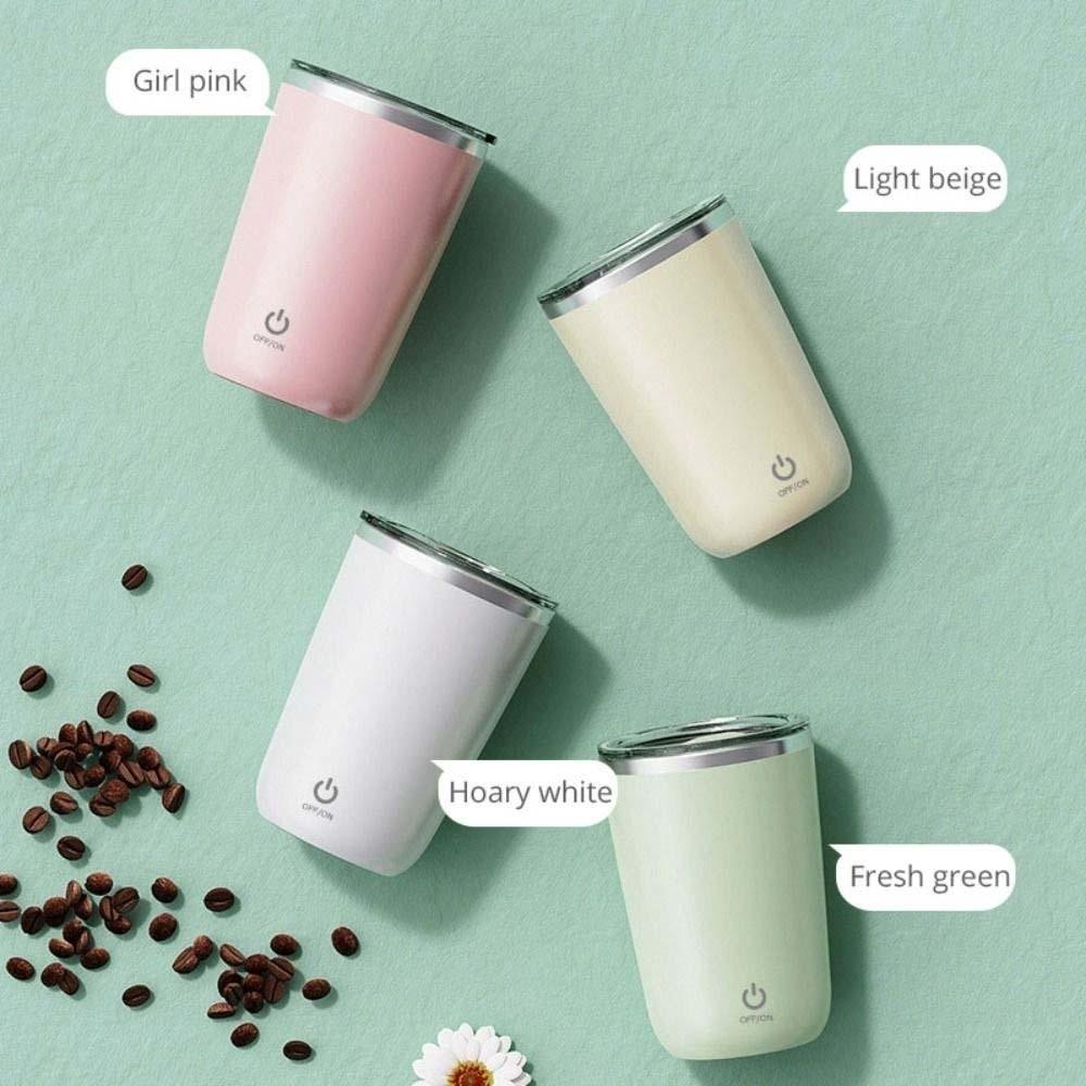 Auto Rotate Electric Mixing Cup 304 Stainless Steel Stirring Coffee Cup Kitchen