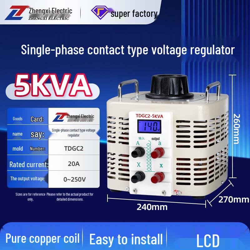 Zhengxi TDGC2/3 Single-Phase Voltage Regulating Transformer 0-250/300V Contact Type TSGC2/J Three-Phase.