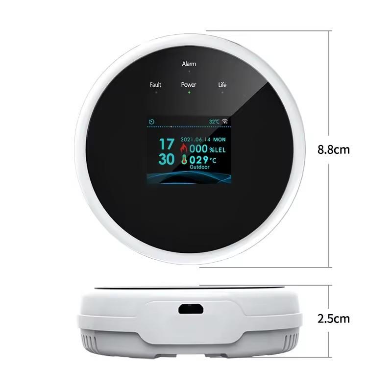 Tuya App WiFi Gas Detector-Used for Leak Detection,Safety Alarm,Real-time Monitoring,App Control,Sensitivity,Easy Installation