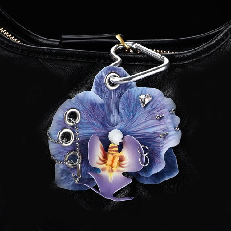 Художественный цветочный брелок для ключей Органайзер для ключей Подарок Декоративный держатель для ключей Фаленопсис Стильный кулон-брелок