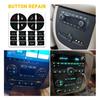 For GMC Radio A/C Decals Climate Control Button Stickers + Control Repair Knob