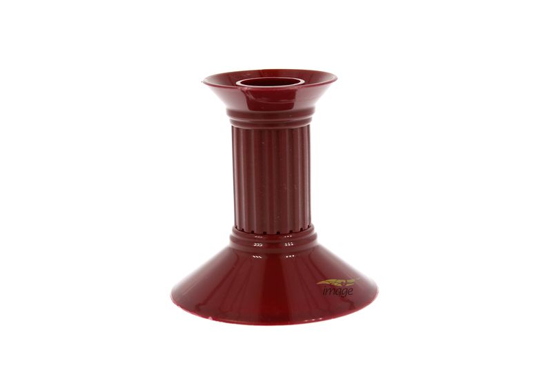 Plastic Candlestick 10cm 1 pc Burgundy