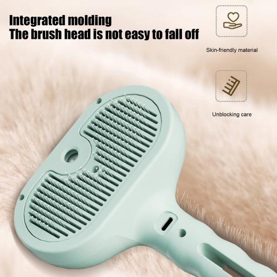 Паровая щетка для домашних животных, самоочищающаяся расческа для ухода за домашними животными с распылителем воды, перезаряжаемая паровая массажная щетка для удаления шерсти с кошек и собак