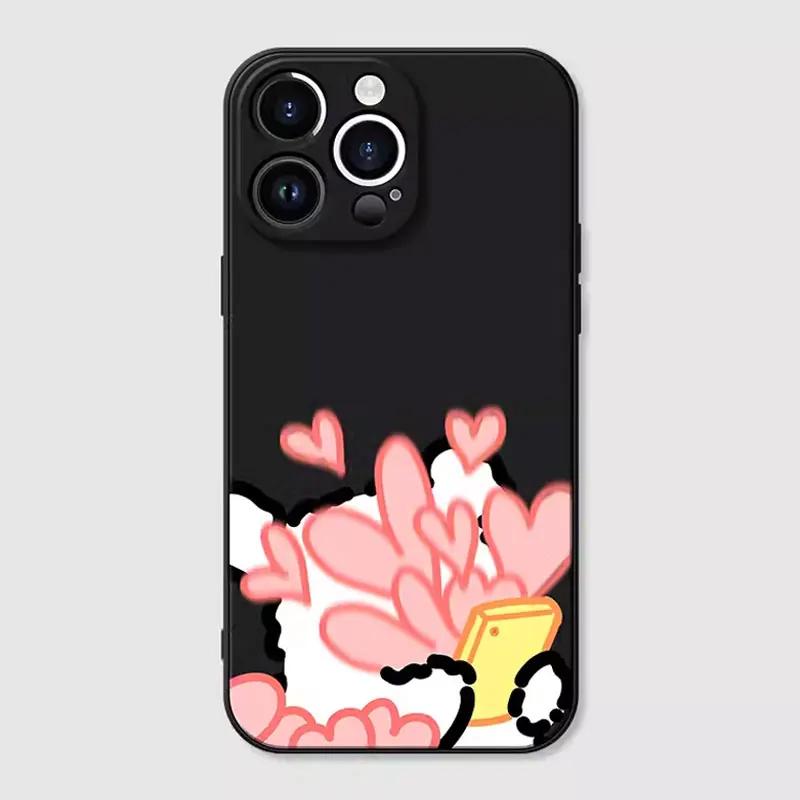 Забавный чехол для телефона с изображением пары животных (собаки) для IPhone 16 15 Pro Max 13 12 11 XS MAX X 7 8 14Plus SE2, противоударный чехол для влюбленных, Fundas, Skin