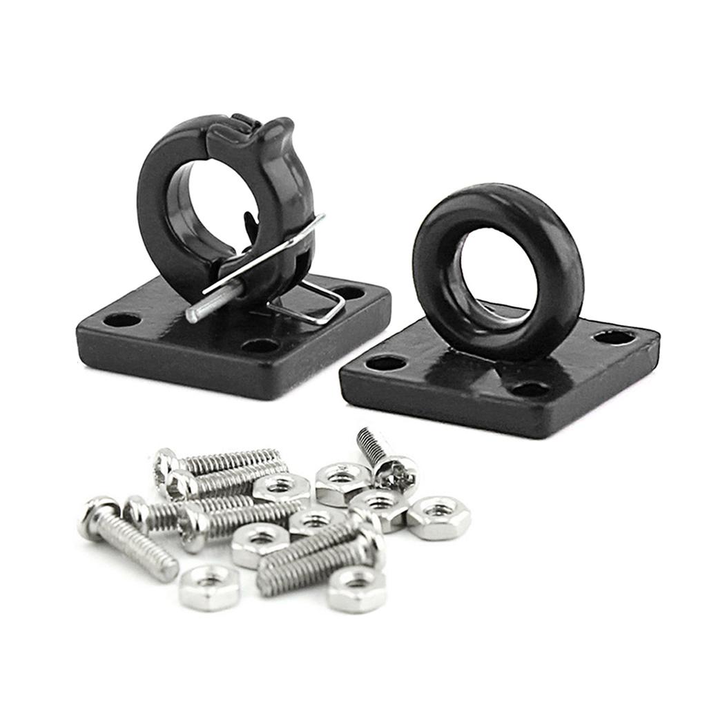 Metal Trailer Buckle, Simulation Trailer Tow Lock Shackle Bracket Set Replacement for Traxxas TRX4