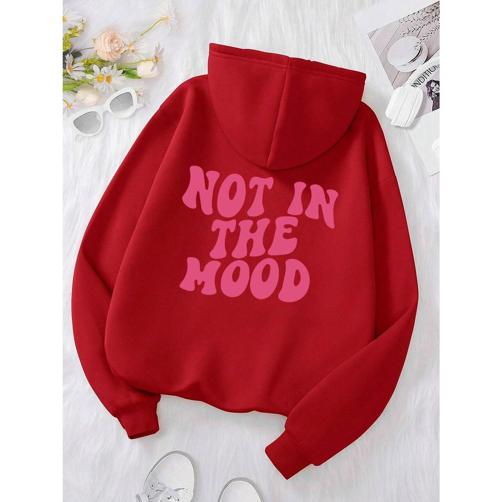 Не в настроении Личность Письмо Мужская толстовка с капюшоном Модная осенняя толстовка Высокое качество с капюшоном Простая повседневная спортивная одежда