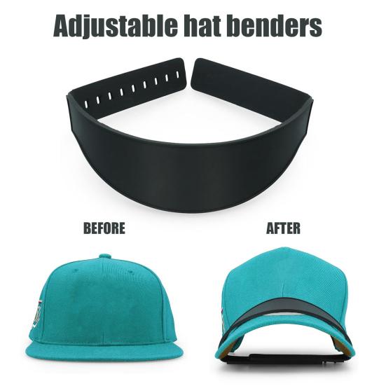 Инструмент для гибки полей шляпы. Легко защелкивающийся формирователь полей с 9 вариантами изгиба. Силиконовый колпачок. Инструмент для формирования козырька. Изогнутая лента для шляпы с полями шириной 8 дюймов.