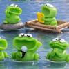 Resin Crafts Big Mouth Frogs Statue Cartoon Mini Frogs Ornament  Home Decor