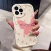 Butterfly Painting Wave Case for iPhone 16 E 15 Pro Max 14 13 12 Mini 11 Pro Max XS X 8 7 Plus Silicone Shockproof Covers Funda
