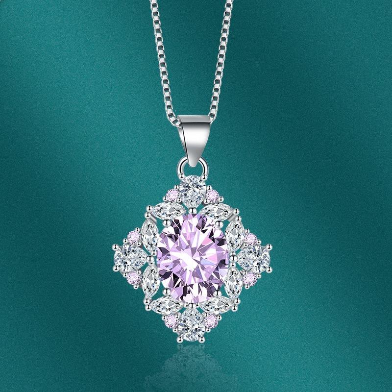 Sace Gems Классический роскошный циркон для женщин кулон ожерелье ювелирные изделия свадебное обещание вечерние подарок