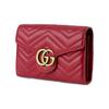 Gucci Мини-сумка через плечо GG Marmont из красной кожи с стеганым узором «шеврон» для женщин, для повседневного использования