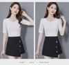 Korean Style Women's Mid-Sleeve T-Shirt, Slim Fit, Five-Point Sleeves, Perfect As Inner Layer or Outer Top for Spring and Autumn 2022