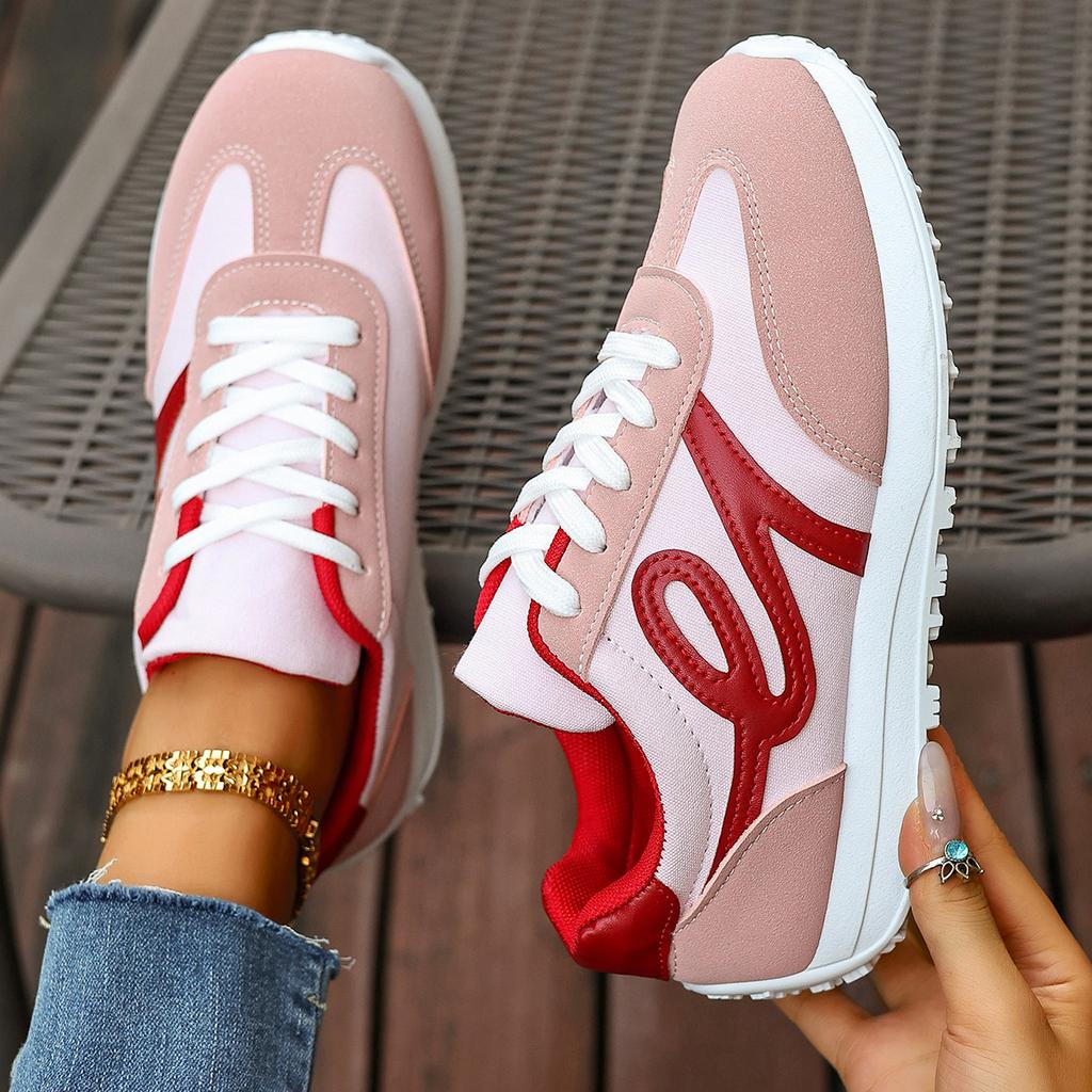 Fashion Women Designer Sneakers Versatile Breathable Cross Lace Casual Shoes Women Round Head Deep Mouth Light Sneakers Zapatos De Mujer