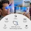 Компьютерные очки HUSTLR Zero Power Bluecut с антибликовым покрытием | Очки Peyush Bansal | Для мужчин и женщин | Средние | LB E14058-W