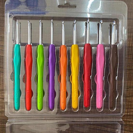 Knitting Needle Set Extra Long Hook DIY Knitting Soft Grip Single Head Knitting Crochet Needle for Sewing