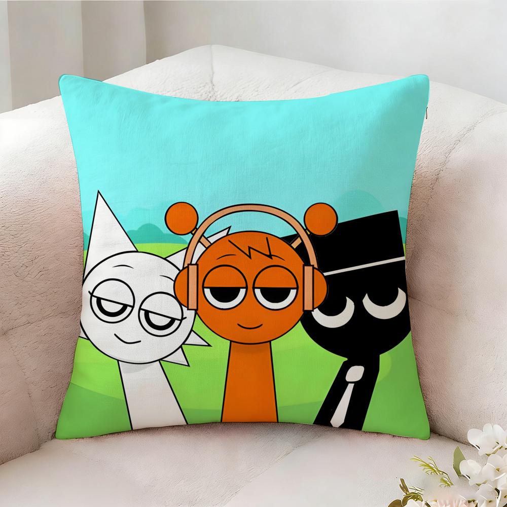 Ssprunki Beat Game Pillow Case Pillowcase Doublesided Printed Sofa Cushion Bedroom Headboard Pillow