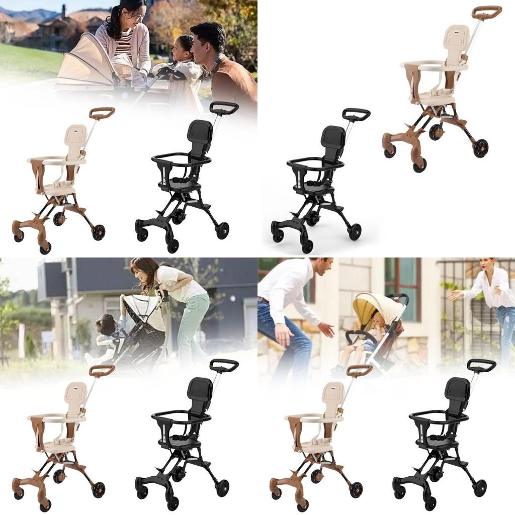 Детская коляска с высокой посадкой Легкая рама из алюминиевого сплава с безопасной конструкцией