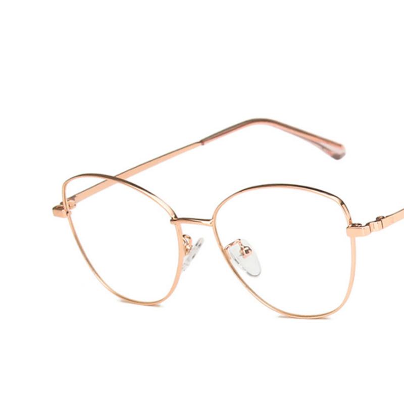 Fashion Cat Eyes Metal Frame Clear Glasses Myopia Nerd Spectacles -0.5 -1.0 -2.0 -3.0 -4.0 To -6.0